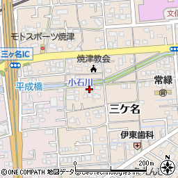 静岡県焼津市三ケ名1324周辺の地図