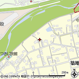 静岡県藤枝市築地113周辺の地図