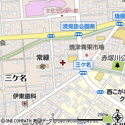 静岡県焼津市三ケ名1133周辺の地図