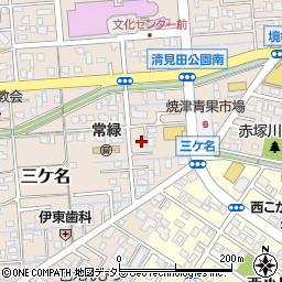 静岡県焼津市三ケ名1135-1周辺の地図