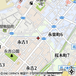 愛知県西尾市永吉1丁目1周辺の地図