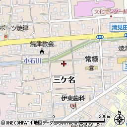 静岡県焼津市三ケ名1213-1周辺の地図