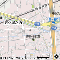 静岡県焼津市五ケ堀之内568-1周辺の地図
