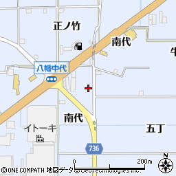 京都府八幡市戸津南代周辺の地図