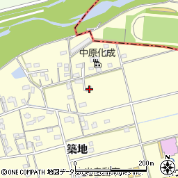 静岡県藤枝市築地32-6周辺の地図