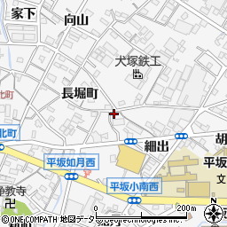 愛知県西尾市平坂町細出30周辺の地図
