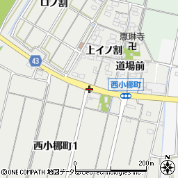 愛知県西尾市西小梛町上ロノ割周辺の地図