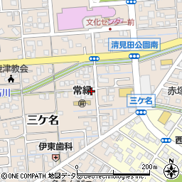 静岡県焼津市三ケ名1177-2周辺の地図