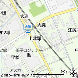 愛知県額田郡幸田町六栗下北野4周辺の地図