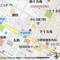 愛知県西尾市徳次町下十五夜23周辺の地図