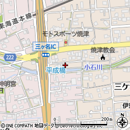 静岡県焼津市三ケ名1355-1周辺の地図