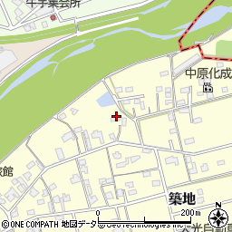 静岡県藤枝市築地88周辺の地図