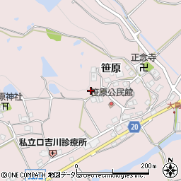 兵庫県三木市口吉川町（笹原）周辺の地図