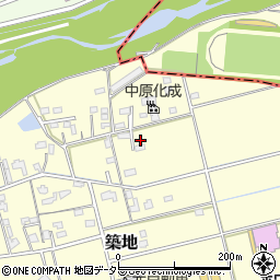 静岡県藤枝市築地32周辺の地図