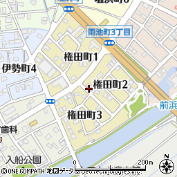 愛知県碧南市権田町周辺の地図