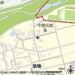 静岡県藤枝市築地33周辺の地図