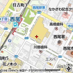 愛知県西尾市高畠町周辺の地図