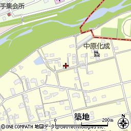 静岡県藤枝市築地71周辺の地図