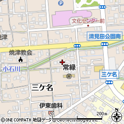 静岡県焼津市三ケ名1185周辺の地図