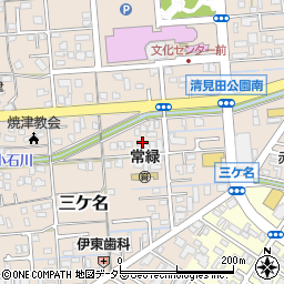 静岡県焼津市三ケ名1186周辺の地図