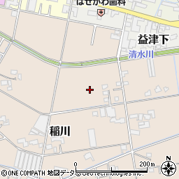 静岡県藤枝市稲川周辺の地図