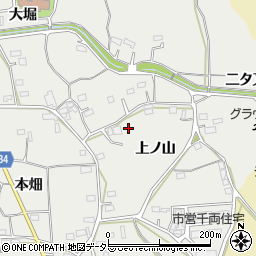 愛知県豊川市千両町上ノ山周辺の地図