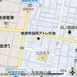 焼津市役所アトレ庁舎周辺の地図