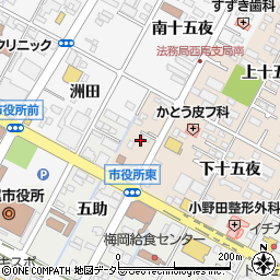 愛知県西尾市徳次町下十五夜10周辺の地図
