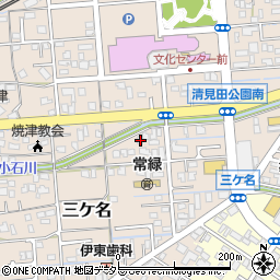 静岡県焼津市三ケ名1192-2周辺の地図