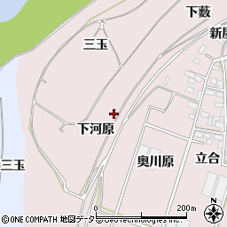 愛知県豊川市江島町下河原周辺の地図