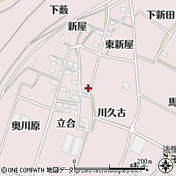 愛知県豊川市江島町川久古周辺の地図