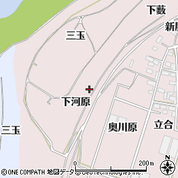 愛知県豊川市江島町（下河原）周辺の地図