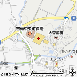 岡山県加賀郡吉備中央町豊野1周辺の地図