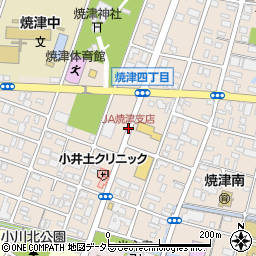 JA焼津支店周辺の地図