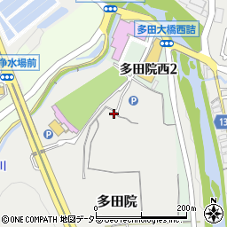 兵庫県川西市多田院6周辺の地図