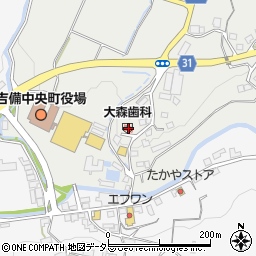 岡山県加賀郡吉備中央町豊野85周辺の地図