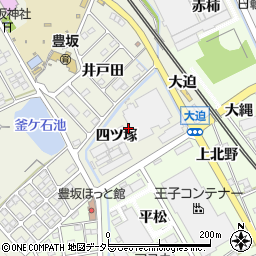 愛知県額田郡幸田町野場四ツ塚周辺の地図
