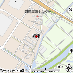 愛知県西尾市岡島町郷東周辺の地図
