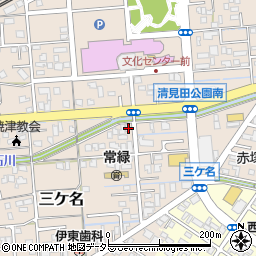 静岡県焼津市三ケ名1188-1周辺の地図