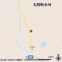 兵庫県相生市矢野町小河332周辺の地図