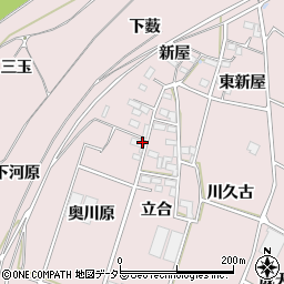 愛知県豊川市江島町奥川原周辺の地図