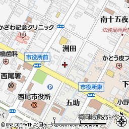 西尾信用金庫本店周辺の地図