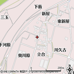愛知県豊川市江島町（奥川原）周辺の地図