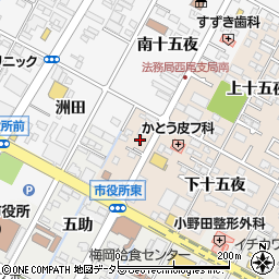 愛知県西尾市徳次町下十五夜7-1周辺の地図