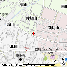 愛知県西尾市法光寺町住崎山1-5周辺の地図
