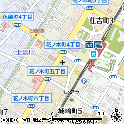 尾崎ふとん店周辺の地図