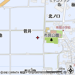 京都府八幡市内里菅井周辺の地図
