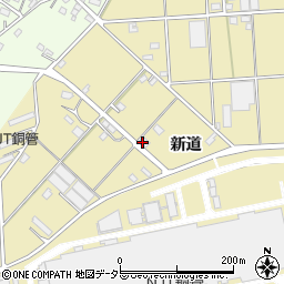 愛知県豊川市大木町（新道）周辺の地図