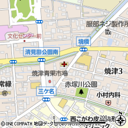 静岡県焼津市三ケ名1111-1周辺の地図