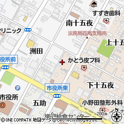 愛知県西尾市徳次町下十五夜6周辺の地図